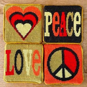 Jonathan Adler cross stitch coasters